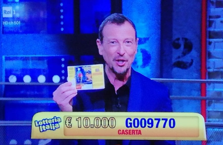 Casertace La fortuna sceglie CASERTA: vinti 10mila euro alla Lotteria Italia dei "Soliti Ignoti"