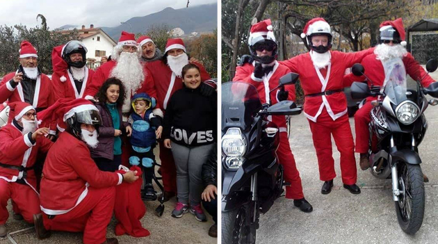 Casertace Babbi Natale on the road. In 15 in moto per consegnare i regali ai piccoli di PIEDIMONTE MATESE