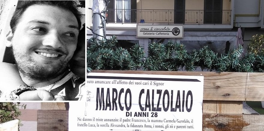 CASERTACE - AVERSA. Fissati i funerali del giovane imprenditore Marco Calzolaio, morto a 28 anni per un male incurabile