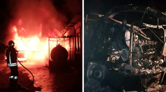 Casertace Incendio doloso in un'azienda agricola, distrutto mezzo da 400mila euro