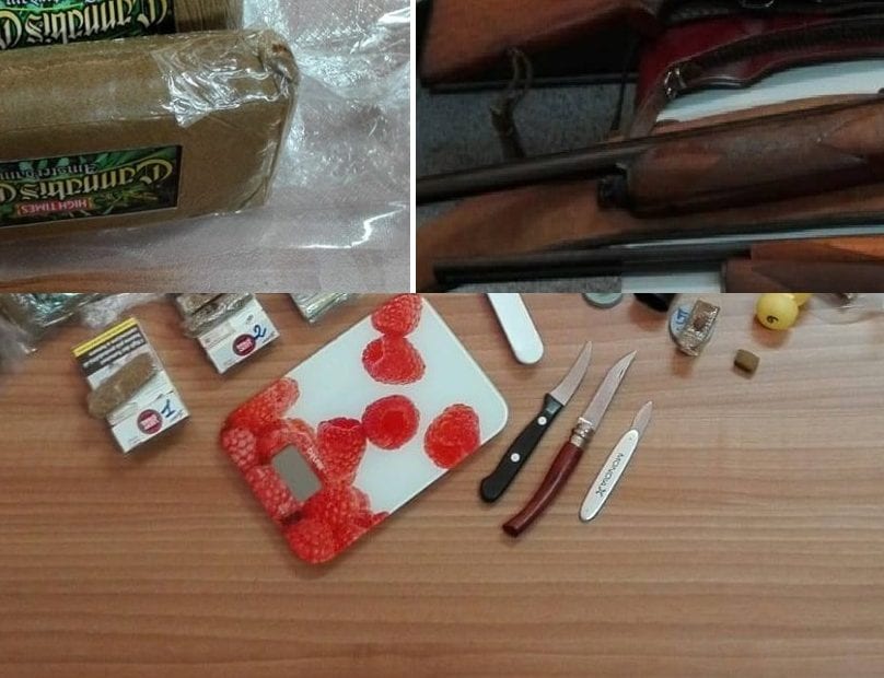 LA FOTO. CASERTA. ARRESTO AD ERCOLE. Gli trovano in casa quasi due chili di dorga e dei fucili. In manette 51enne - CasertaCE