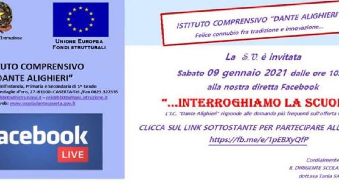 CASERTA. Open day online l Istituto Comprensivo Dante Alighieri