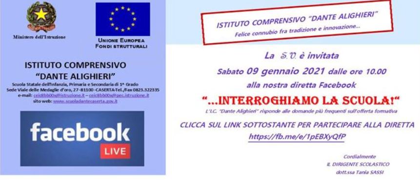 CASERTA. Open day online l Istituto Comprensivo Dante Alighieri